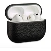 Accezz natūralios odos dėklas, skirtas Airpods Pro 3 – juodas