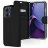Accezz piniginės tipo TPU atverčiamas dėklas, skirtas Motorola Moto G84 – juodas