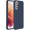 Accezz skysto silikono dėklas, skirtas Samsung Galaxy S21 – tamsiai mėlynas