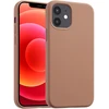 Accezz skysto silikono dėklas su MagSafe, skirtas iPhone 12 (Pro) – šviesiai rudas
