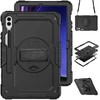 Accezz tvirtas galinis dėklas su peties dirželiu, skirtas Samsung Galaxy Tab S10 Plus / Tab S9 FE Plus / Tab S9 Plus – juodas