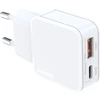 Accezz Ultra Slim GaN įkroviklis – USB-C + USB-A – 30 W – Baltas
