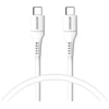 Accezz USB-C į USB-C laidas – 0,2 m – Baltas