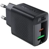 Acefast A78 įkroviklio tinklas GaN USB-A / USB-C PD 20W – juodas