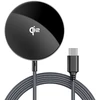 Acefast E24 Qi2 15W magnetinis indukcinis įkroviklis su 1,2 m USB-C laidu - Juodas