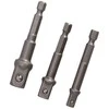 Adapteriai DRAUMET1/4 "HEX į 1/2, 3/8, 1/4"
