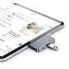 Adapteris HUB 4in1 SB-C – USB + USB-C + HDMI + AUX Minijack 3.5mm Tech-Protect V6 pilkos spalvos
