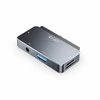 Adapteris HUB 4in1 SB-C – USB + USB-C + HDMI + AUX Minijack 3.5mm Tech-Protect V6 pilkos spalvos