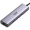 Adapterio šakotuvas UGREEN, USB-C iki 2x USB 3.0, HDMI, RJ45, SD/TF