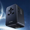 Adapteris USAMS 4-in-1 Univesal kelioninis įkroviklis T72 65W US/AU/EU/UK juodos spalvos