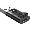 AWEI Adapteris CL-13 USB-C/USB-A juodos spalvos