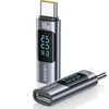 USAMS Adapteris AU18 USB-C – USB-CDigital Ekranas 100W steel/aluminum SJ682TC01 (US-SJ682)