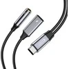 Adapteris USB-C – USB-C + mini jack 3,5mm Tech-Protect UltraBoost juodos spalvos