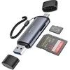 Adapteris USB + USB-C SD kortelių skaitytuvas + Micro SD Tech-Protect UltraBoost pilkos spalvos