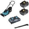 Makita DLM382PM2 Cordless LawnMower 2X18V, 38cm, 2X4,0Ah Li-ion DC18RD 3 in 1 (Cutting/Collecting/Mulching)