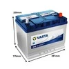 Varta Blue Dynamic akumuliatorius su matmenų schema