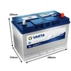 Varta 95Ah akumuliatorius su techniniais matmenimis