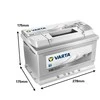 Akumuliatorius Varta E38 12 V, 74 Ah, 750 A, pliusas dešinėje