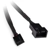 Alphacool fan cable 4-pin to 4-pin extension 30cm – juodas