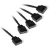 Alphacool Y-Splitter aRGB 3-pin to 4x 3-pin 30cm – juodos spalvos