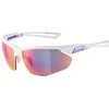 ALPINA Cycling Glasses NYLOS HR Baltas‑Violetinė Violetinė Mirror Lens Cat.3