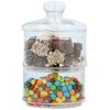 Alpina - Glass container / jar for sweets, 2 levels, 16x28 cm