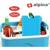 Alpina šaldymo elementai 4x220 ml mėlyni