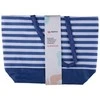 Alpina - Striped Beach Bag 49.3x16x34 cm (Navy / Baltas)