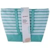 Alpina - Striped Beach Bag 49.3x16x34 cm (Turquoise / Baltas)