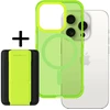 Amazing Thing Titan Pro Neon Mag Wallet Dėklas 10FT IP156.1PTWGN skirtas Apple iPhone 15 Pro žalias with stand