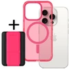 Amazing Thing Titan Pro Neon Mag piniginė Dėklas 10FT IP156.1PTWPN skirtas Apple iPhone 15 Pro rožinis su stovu