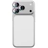 „AmazingThing“ stiklinis dėklas „Apple iPhone 17 Pro / Pro Max“ su vaivorykštės spalvos aliuminio rėmeliu