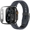 AmazingThing Radix Glass Screen Protector with dėklas skirtas Apple Watch UItra 3 49mm – Juodas