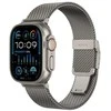 „AmazingThing“ titano aukščiausios kokybės metalinis dirželis, skirtas „Apple Watch“ 38/40/41/42/44/45/46/49 mm – sidabrinis