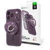 Dėklas AmazingThing Titan Pro Lens Ring Set Case for iPhone 18 Pro with Camera Cover and Magnetic Ring Compatible with MagSafe - Violetinė