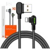 Mcdodo CA-4674 LED kampinis USB žaibo kabelis, 0.5 m (juodas)