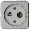 TV antenos ir kompiuterio lizdas (RJ45) VILMA STANDARD ST 150 be rėmelio, baltas