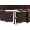 TRIXIE Rustic rieb. odos antkaklis, S-M 34-40cm/25mm, tams. rudas