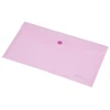 Aplankas-vokas Panta Plast, Focus, DL 110x220mm, horizontalus, su spaustuku, rožinės spalvos