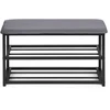 Modernhome Minkšta batų spintelė 80 cm, 2 lentynos