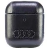 Apple AirPods 1 / 2 Audi Leather Big Logo Cover (AU-AP-GT/D3-BK) dėklas ausinėms juodos spalvos