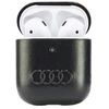 Audi Leather Big Logo AirPods 1/2 dėklas juodos spalvos AU-AP-GT/D3-BK