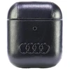 Audi Leather Big Logo AirPods 1/2 dėklas juodos spalvos AU-AP-GT/D3-BK