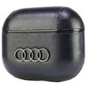 Apple AirPods 3 Audi Leather Big Logo Cover (AU-AP3-GT/D3-BK) dėklas ausinėms juodos spalvos