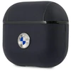 BMW BMA3SSLNA AirPods 3 dėklas navy Geniune Leather sidabro spalvos Logo