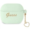 Guess GUA3LSCHSN AirPods 3 dėklas žalios spalvos Silicone Charm Heart Collection