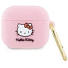 Hello Kitty HKA33DKHSP AirPods 3 Dėklas rožinės spalvos Silicone 3D Kitty Head