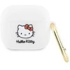 Hello Kitty HKA33DKHSH AirPods 3 dėklas, baltos spalvos, silikoninis, 3D Kitty galvutės dizaino