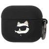 Karl Lagerfeld KLA3RUNCHK AirPods 3 dėklas juodos spalvos Silicone Choupette Head 3D