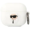 Karl Lagerfeld KLA3RUNIKH AirPods 3 dėklas baltos spalvos silikoninis Karl Head 3D